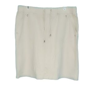 Haymaker Khaki Stretch Pull-on Skirt With Shorts Lining Women's Size Large